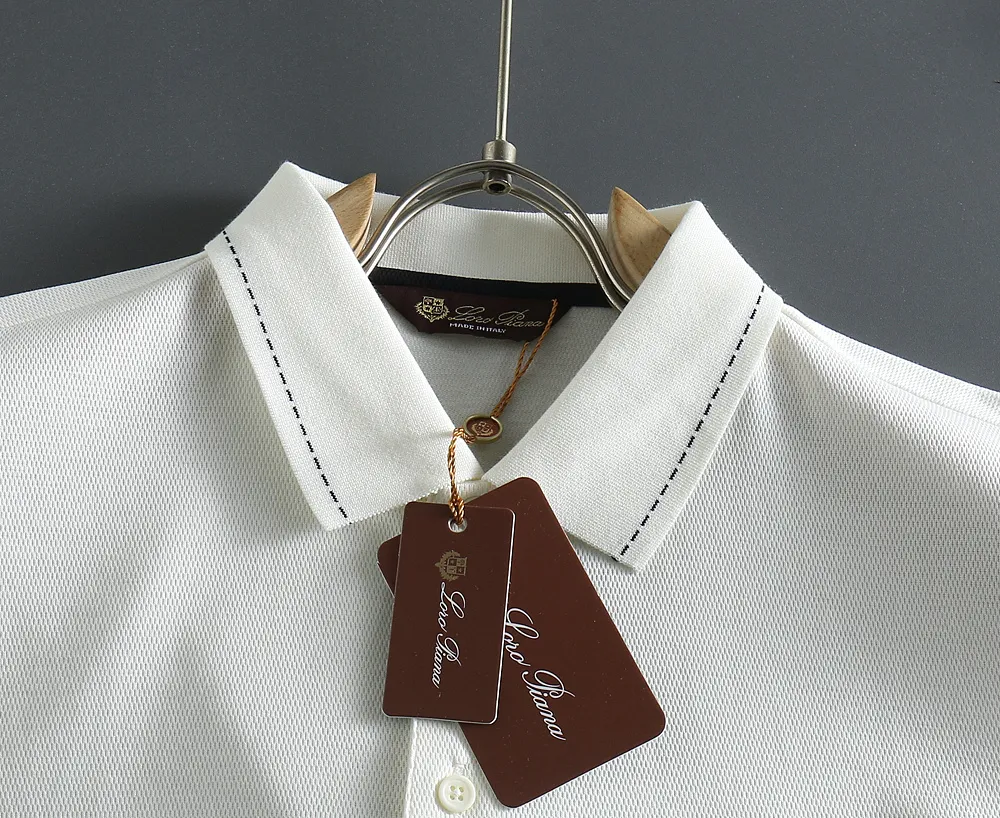 Loro Piana# New Arrival men's POLO shirt is now available! Customized jacquard mesh fabric, soft and comfortable texture, very breathable, long-lasting washability, Versatile style! Color: Dark Blue Green Light Blue Black White Size: M-XXXL